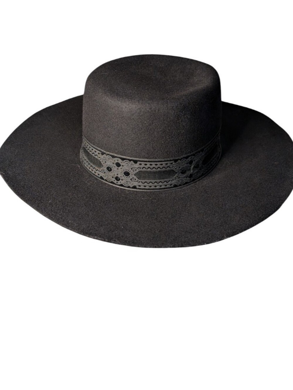 Lack of Color The Sierra Black Australian Wool Boater Hat western boho Medium